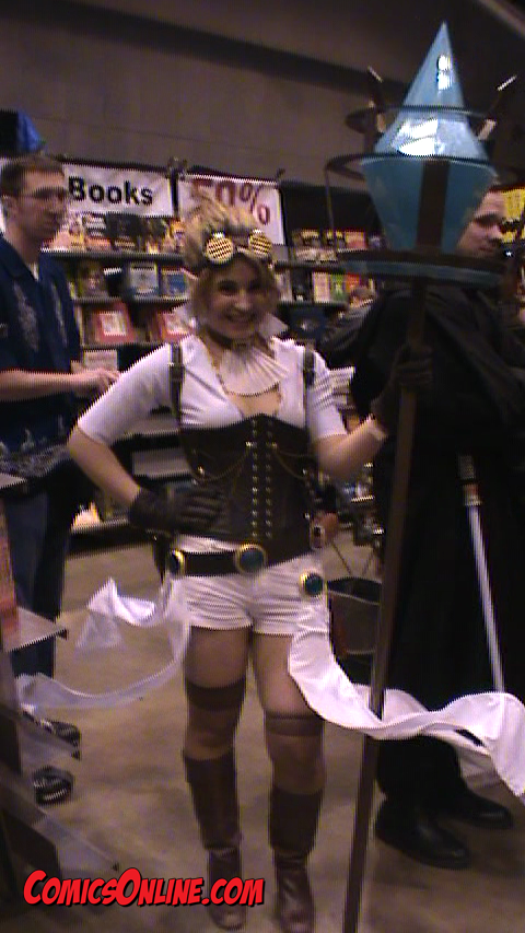 The prop is taller than her!